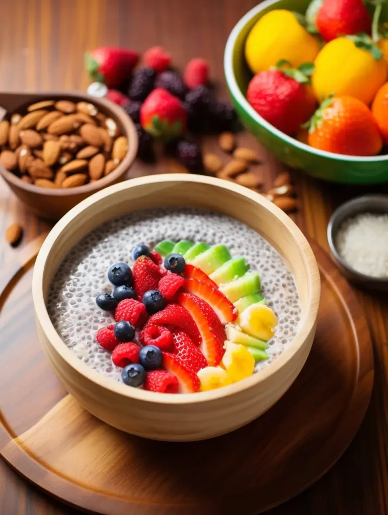 Delicious and healthy Chia Seed Pudding in a bowl