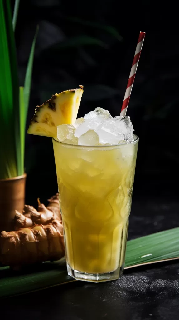 Pineapple Ginger Juice in a glass.