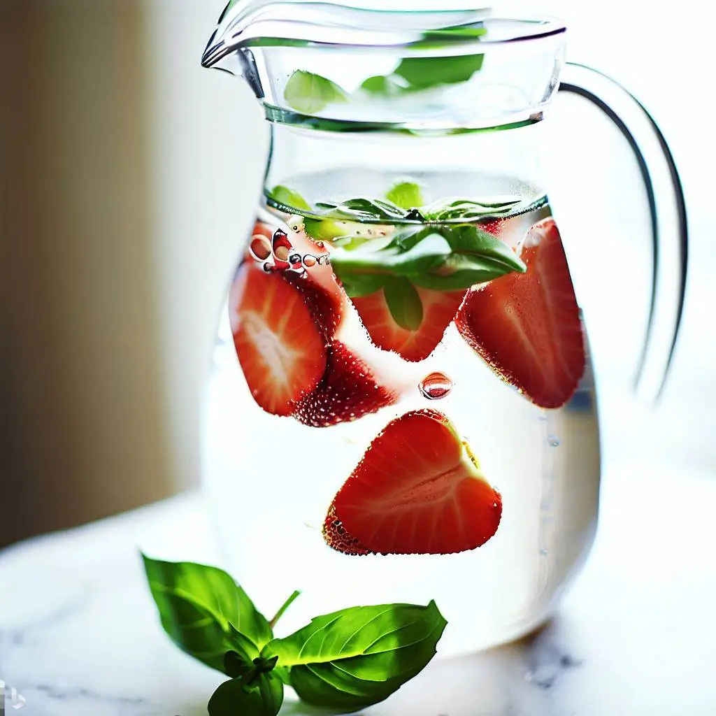 Strawberry Basil Infused Water - A Refreshing Detox Drink