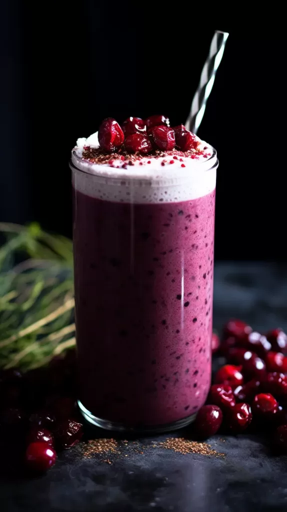 Vibrant Elderberry Smoothie in a Glass