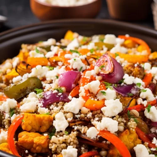 Heart-Healthy Quinoa Salad with Roasted Vegetables and Feta
