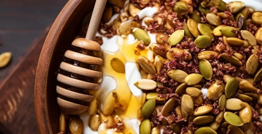 Greek Yogurt with Honey, Nuts, and Seeds - A Nourishing Delight